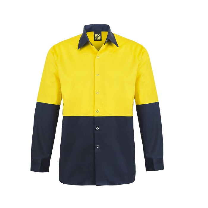 Workcraft WS3035 HiVis Two Tone L/S Cotton Drill Food Industry Shirt