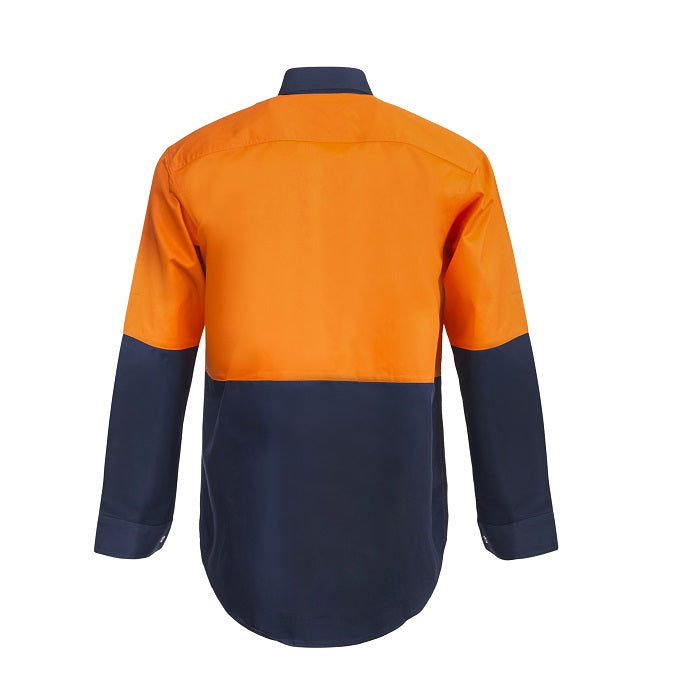 Workcraft WS3035 HiVis Two Tone L/S Cotton Drill Food Industry Shirt