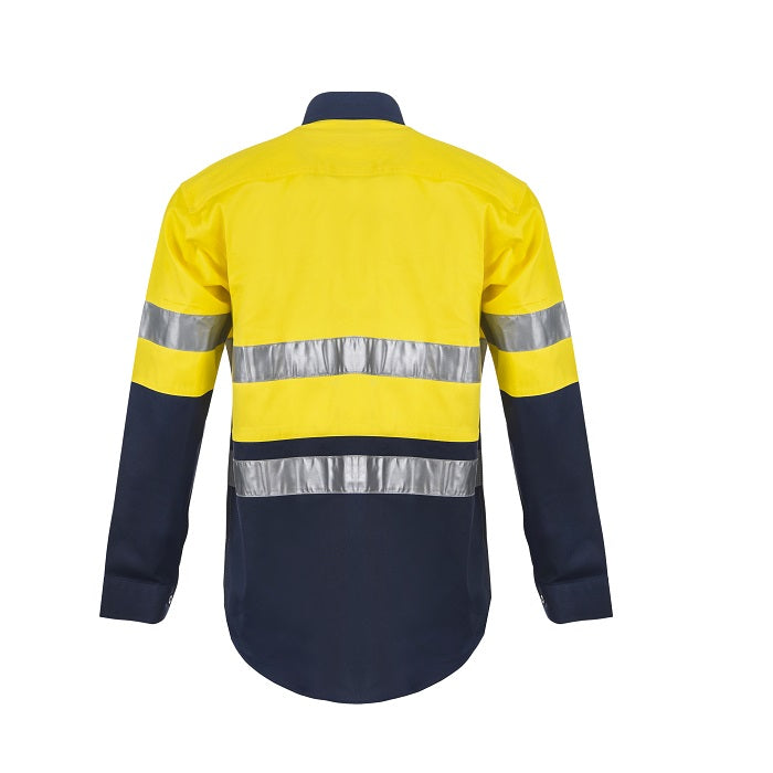 Workcraft WS4000 HiVis Two Tone L/Sleeve Shirt 3M tape