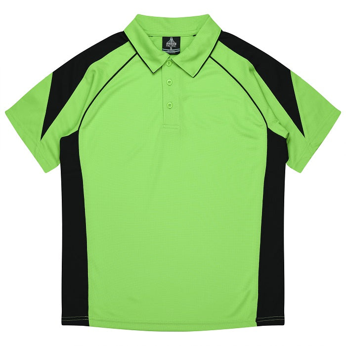Aussie Pacific N1301 Premier Mens Polo Apple/Black