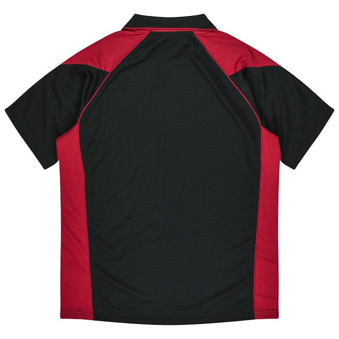Aussie Pacific N1301 Premier Mens Polo Black/Red