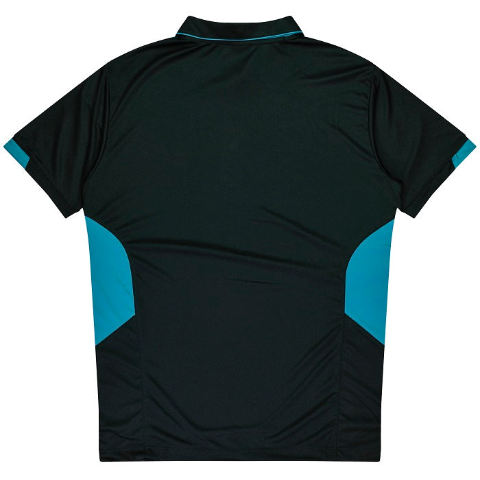 Aussie Pacific N1311 Tasman Mens Polo Black/Teal