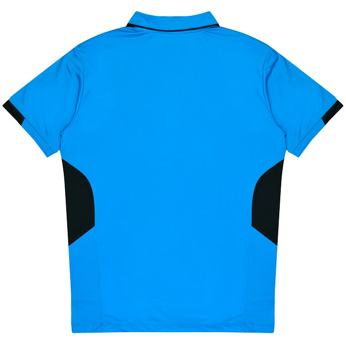 Aussie Pacific N1311 Tasman Mens Polo Cyan/Black