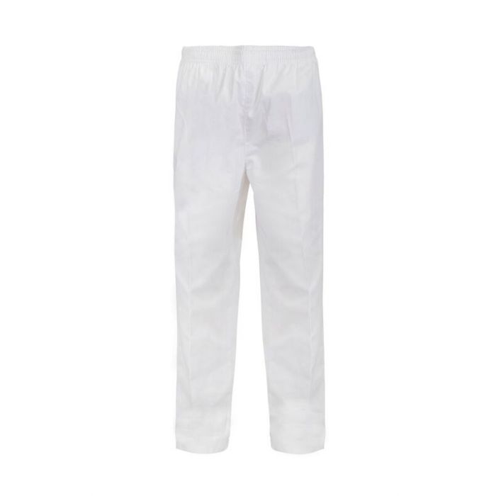 Workcraft WP3012 Food Industry Unisex Elastic Drawstring Pants - White front view