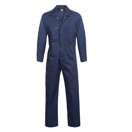 Workcraft WC3058 Poly/Cotton Overalls Navy -Front