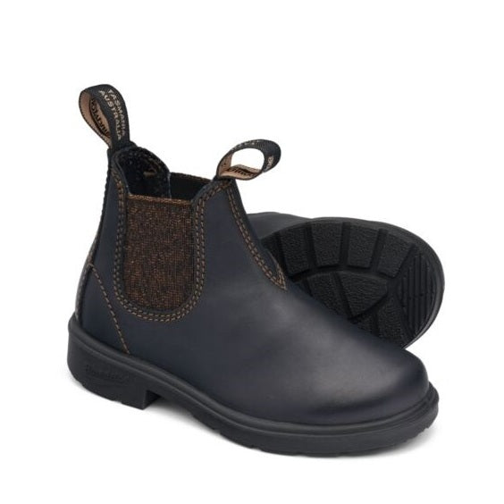 Blundstone 1992 DISCONTINUED Kid’s Black/Gold Glitter Chelsea Boots