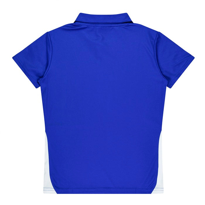Aussie Pacific N2305 Paterson Ladies Polo Royal/White - Back view
