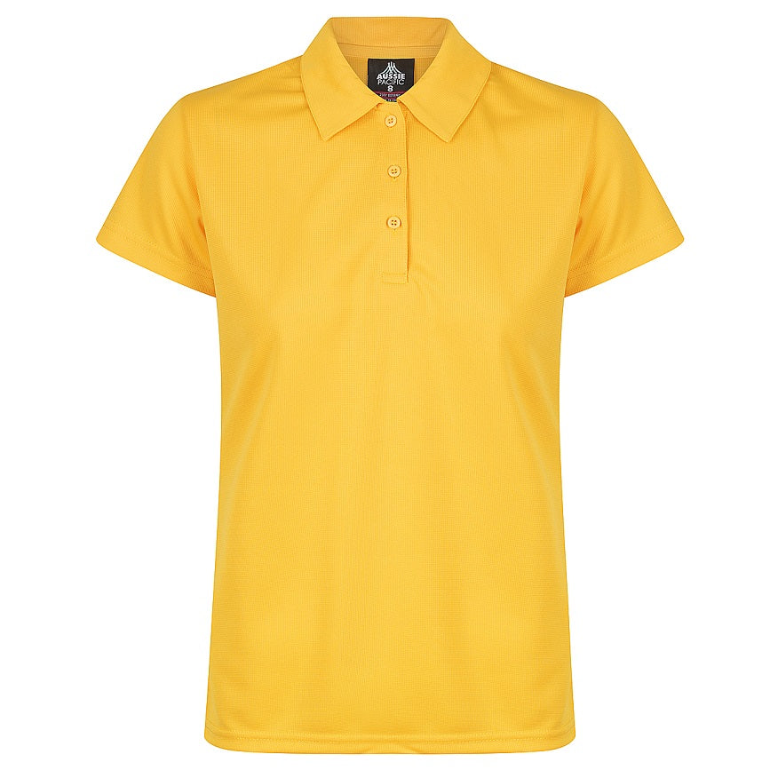 Aussie Pacific N2307 Botany Ladies Polo colour Gold - Front view