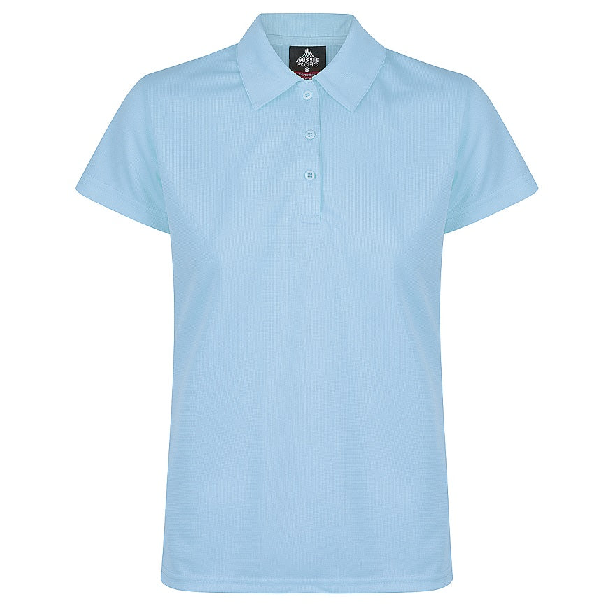Aussie Pacific N2307 Botany Ladies Polo colour Sky Blue - Front view