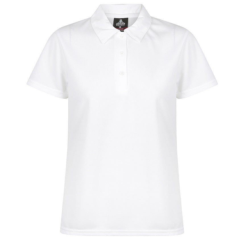 Aussie Pacific N2307 Botany Ladies Polo colour White - Front view