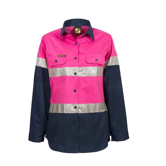 Workcraft WSL503 Ladies HiVis 2 Tone Shirt REF