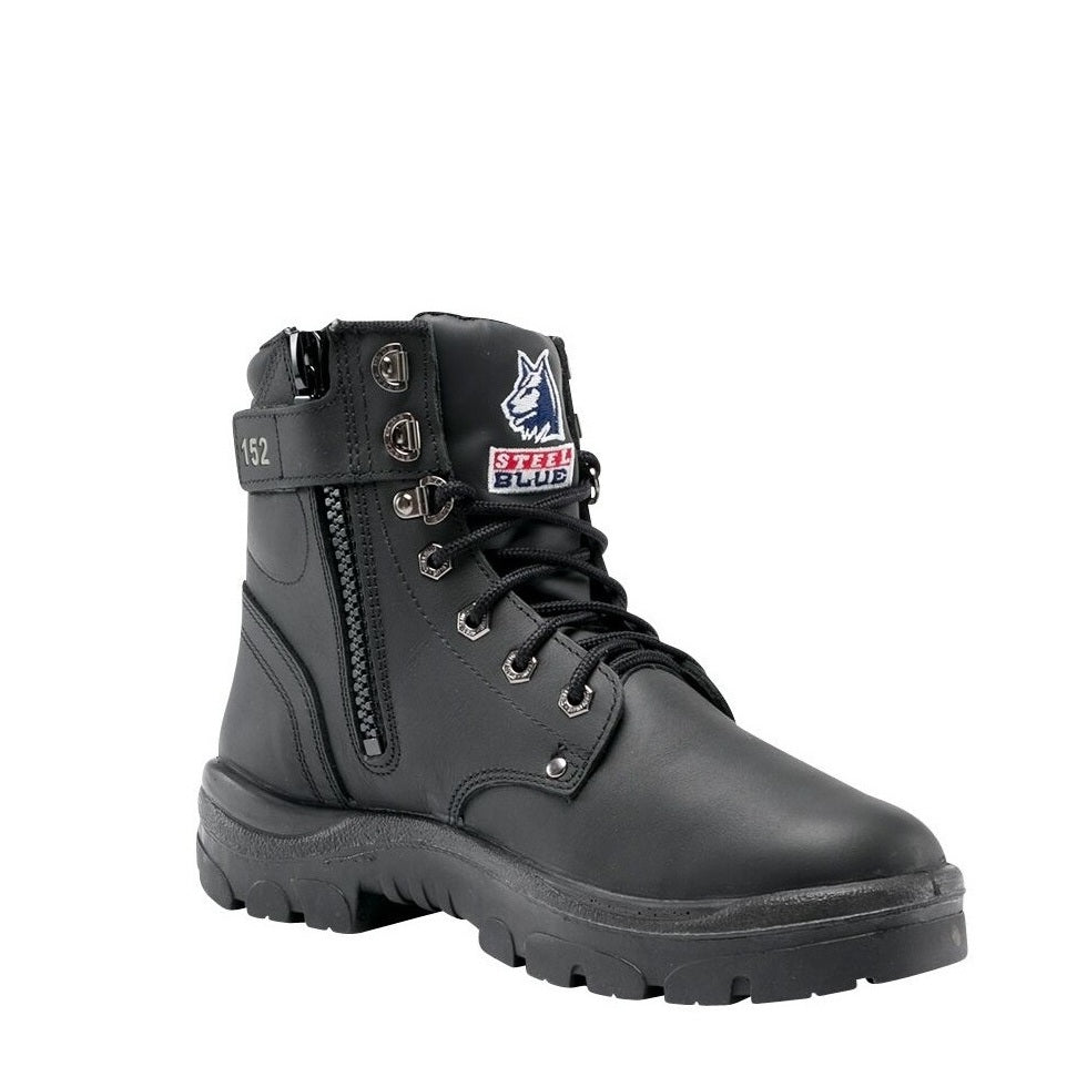 Steel Blue 322152 Argyle Zip: Nitrile Outsole Boots - Black - Alternative Angled View