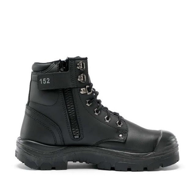 Steel Blue 382152 Argyle Zip Nitrile Bump - Black - Side View