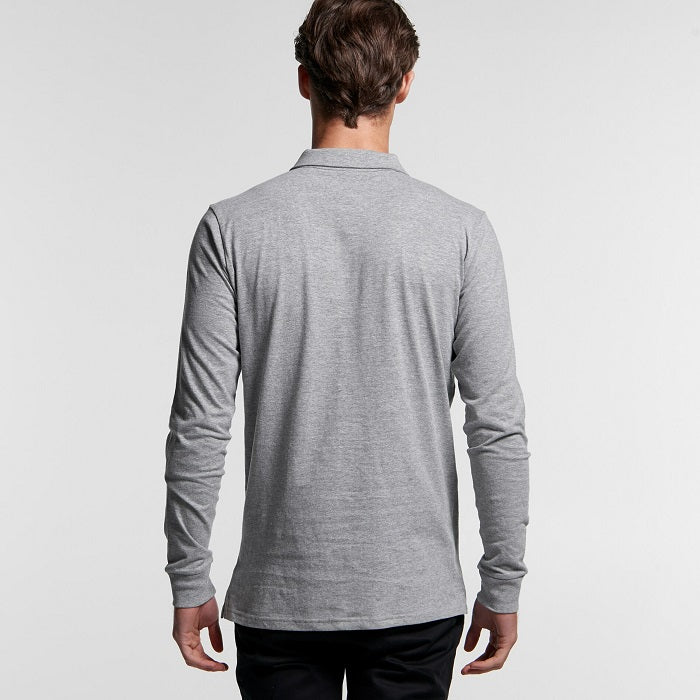 Long Sleeve Polo Mens  - Back