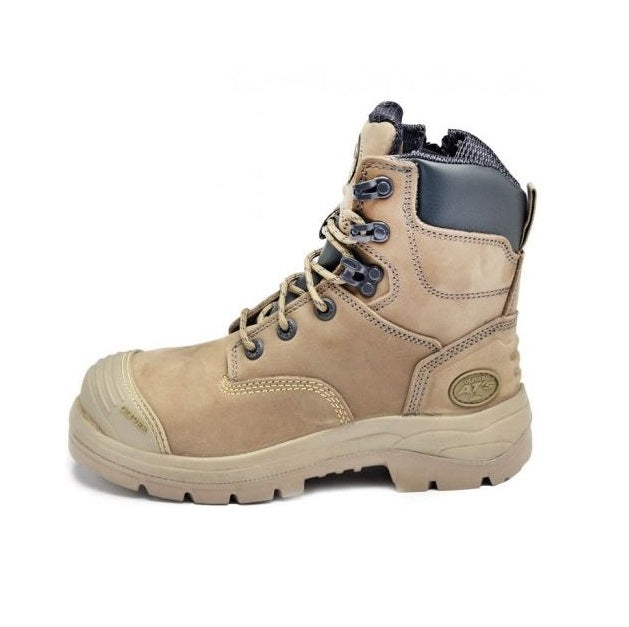 Oliver 55-352Z Stone Lace Up Zip Side 6" Safety Boot