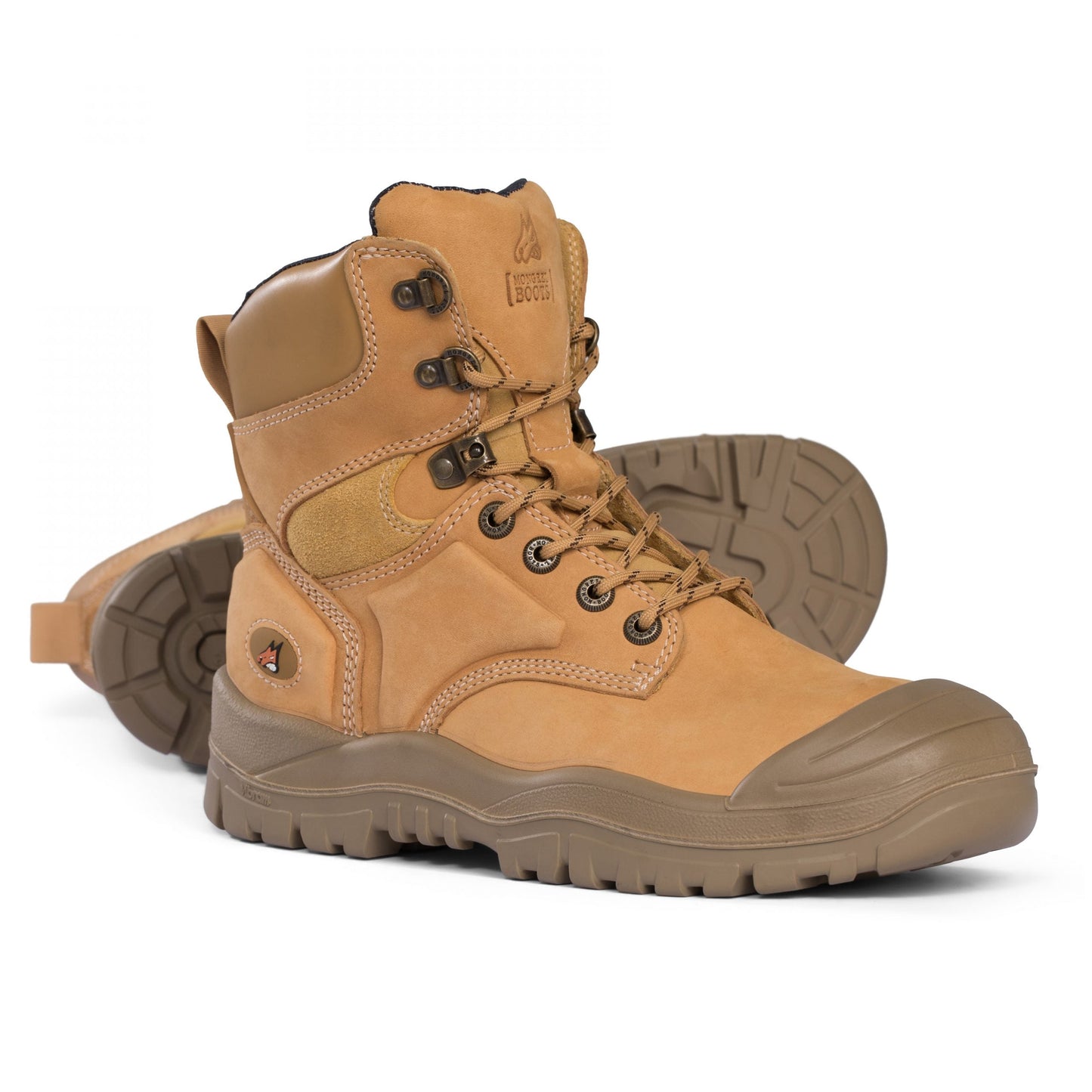 Mongrel 550050 DISCONTINUED Wheat High Leg Lace Up Boot w/ Scuff Cap Safety Boot
