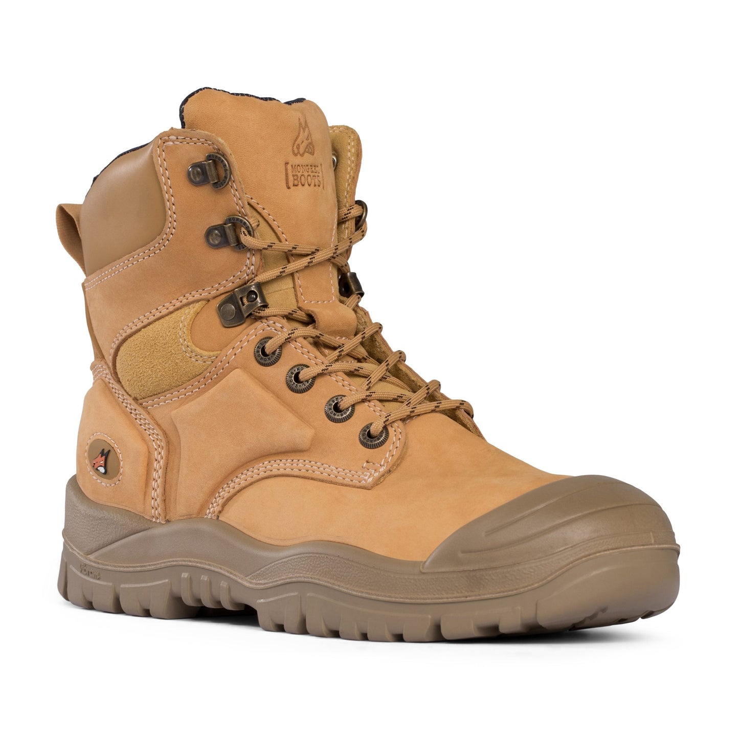 Mongrel 550050 DISCONTINUED Wheat High Leg Lace Up Boot w/ Scuff Cap Safety Boot