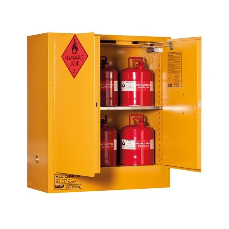 Pratt 5530AS CLASS 3 Flammable Liquid Storage Cabinet 160L 2 Door 2 Shelf
