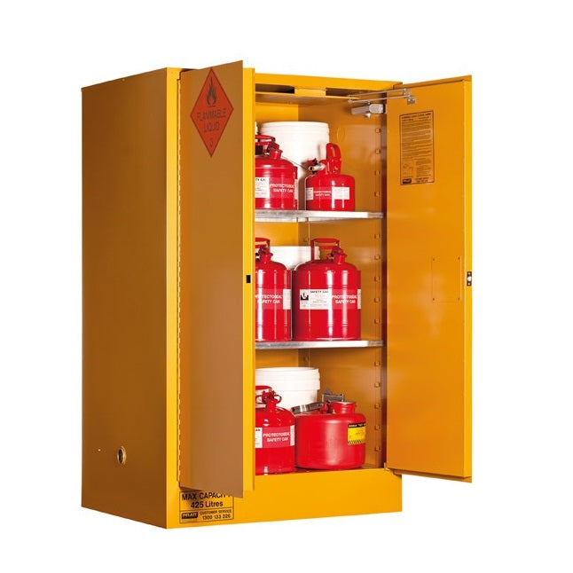 Pratt 5590AS CLASS 3 Flammable Liquid Storage Cabinet 425L 2 Door 3 Shelves