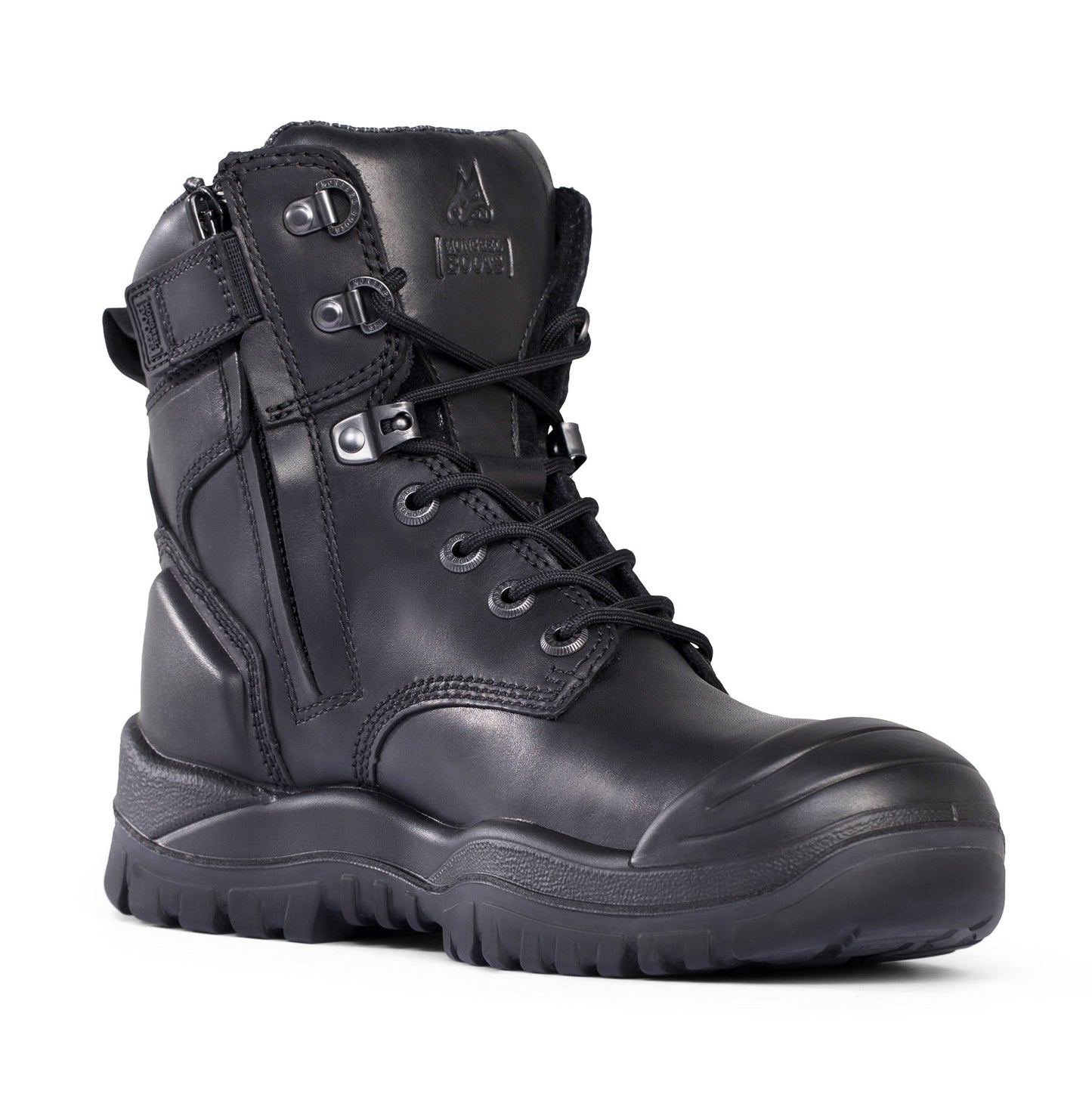 Mongrel 561020 Black High Leg ZipSider Safety Boot With Scuff Cap