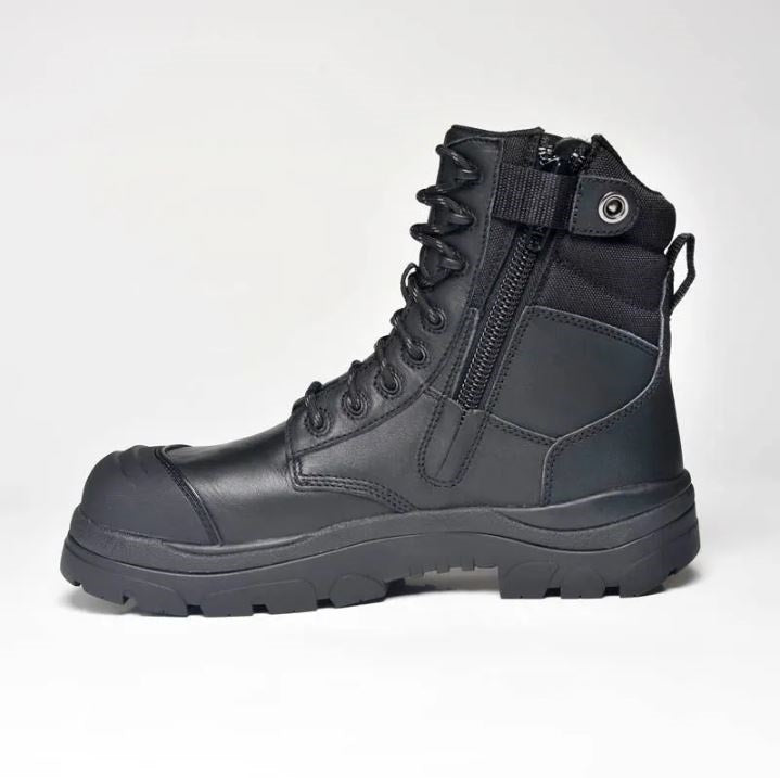 Wide Load 890BZC Black 8 Zip Side Composite Safety Boot