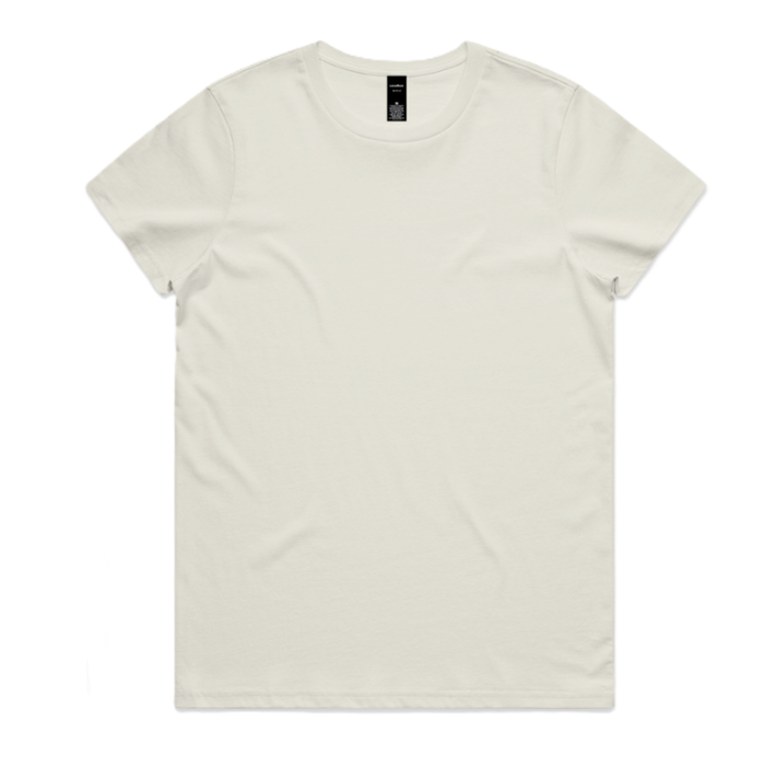 AS Colour 4001 Womans Maple Tee ECRU front view classic Tshirt