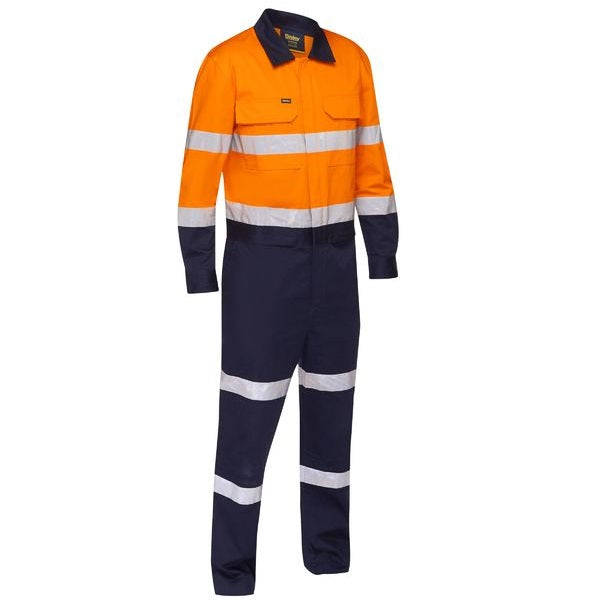 Bisley BC6066T Taped Hi Vis Work Coverall With Waist Zip Opening