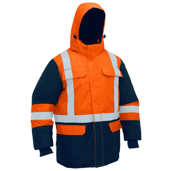 Bisley BJ6454HT H Taped Hi Vis Freezer Hooded Jacket