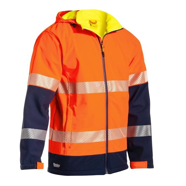 Bisley BJ6934T Taped 2-Tone HiVis Ripstop Softshell Jacket