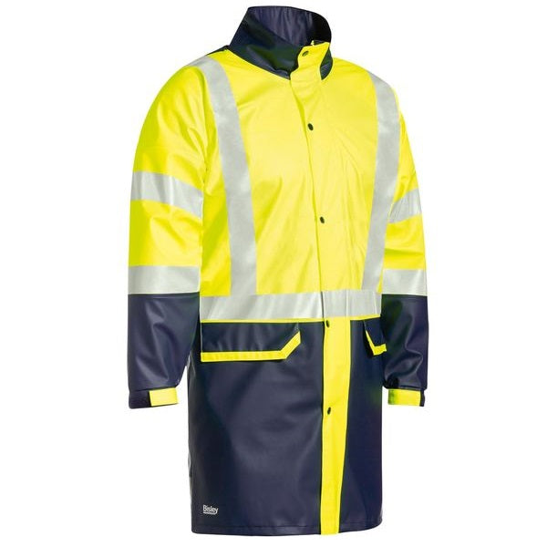 Bisley BJ6935HT Taped 2-Tone HiVis Stretch PU Rain Coat