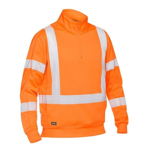 Bisley BK6814XT X Taped HiVis 1/4 Zip Pullover