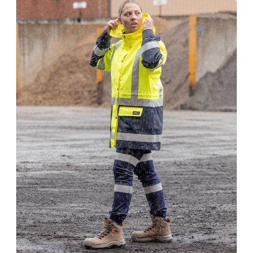 Bisley BKL6975 Womens Taped Hi Vis 5 In 1 Rain Jacket