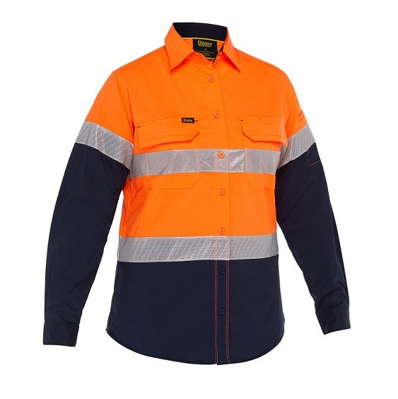 Bisley BL6491T Womens X Airflow HiVs Taped Stretch Ripstop Shirt
