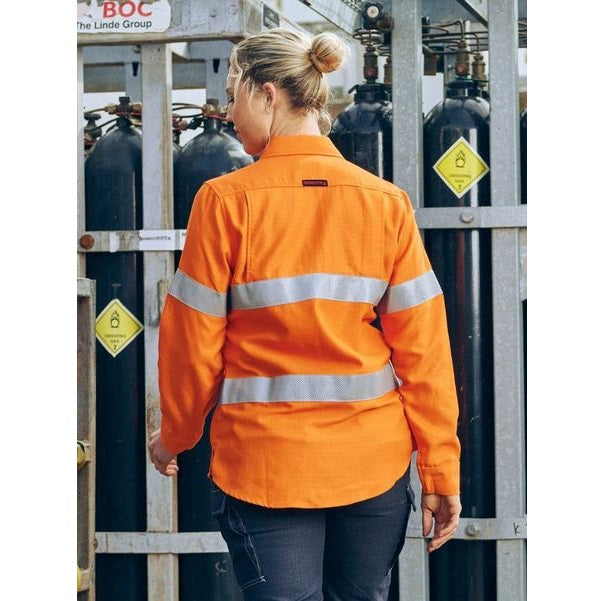 Bisley BL8339T Apex 160 Women’s Taped Hi Vis FR Ripstop Vented Shirt