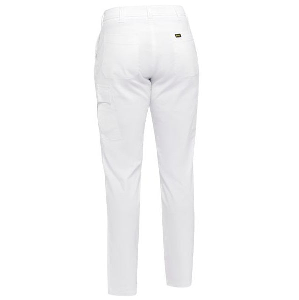 Bisley BPC6008 Stretch Cotton Drill Cargo Pants White