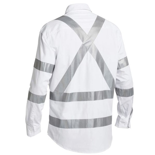 Bisley BS6807T 3M Taped White Drill Shirt