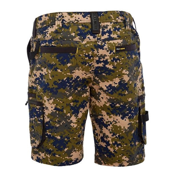 Bisley BSHC1337 Flex and Move Stretch Canvas Camo Cargo Short - Limited Edition