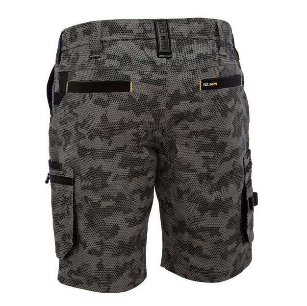 Bisley BSHC1337 Flex and Move Stretch Canvas Camo Cargo Short - Limited Edition