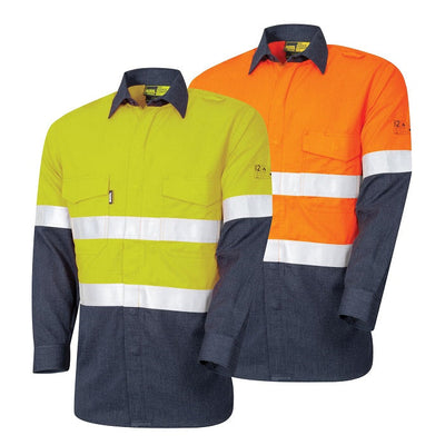Bool BW2590T1 Reg Weight PPE2 2-Tone FR Shirt with Loxy Reflective Tape