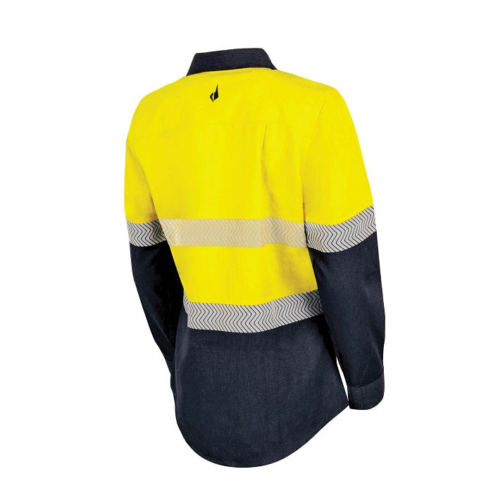 Bool BWW2595T1 Womens Regular Weight PPE2 Two Tone FR Shirt With Segmented FR Reflective Tape