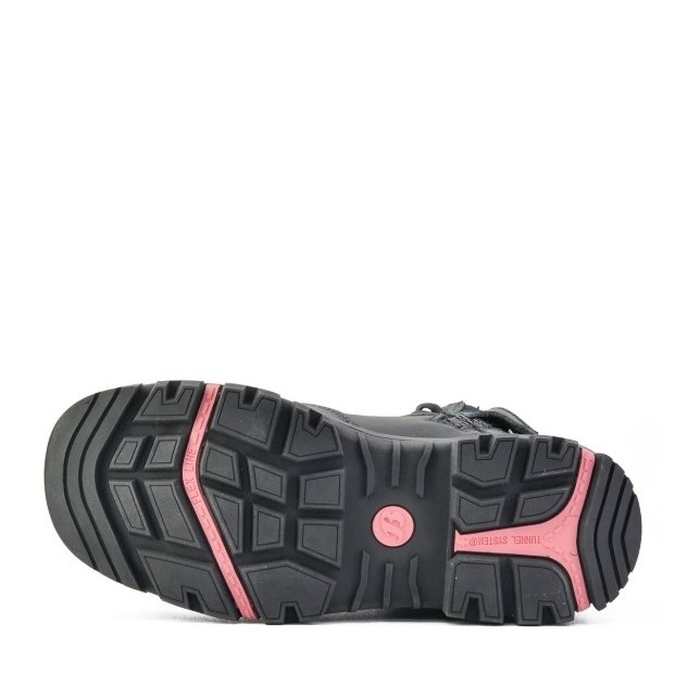 Bata 504-66012 Avenger Ladies Black Safety Boots, sole view, heat resistant, abrasion resistant