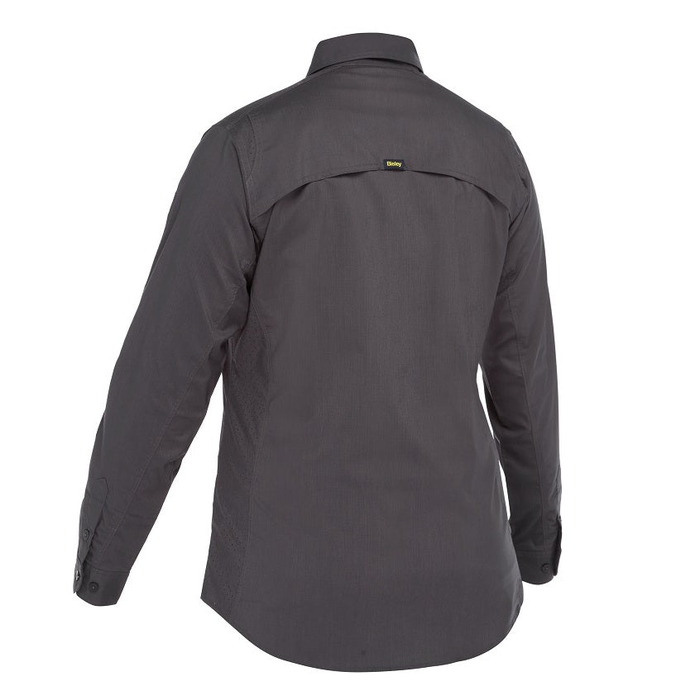 Bisley BL6490 Womens X Airflow Stretch Ripstop Shirt, charcoal, rear view