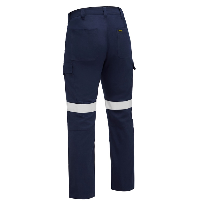 Bisley BPC6126T Taped Industrial Cool Lightweight Cargo Pants, navy, rear view