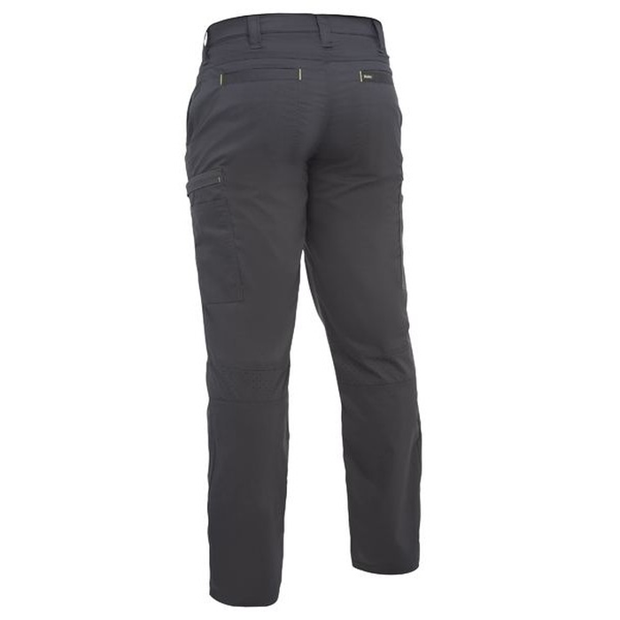 Charcoal grey, rear view, Bisley BPC6152 Airflow™ Stretch Ripstop Lightweight Cargo Pants
