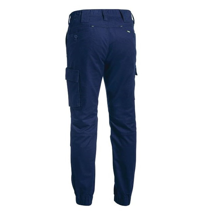 Bisley BPC6476 Ripstop Stove Pipe Cargo Pants, rear view, navy