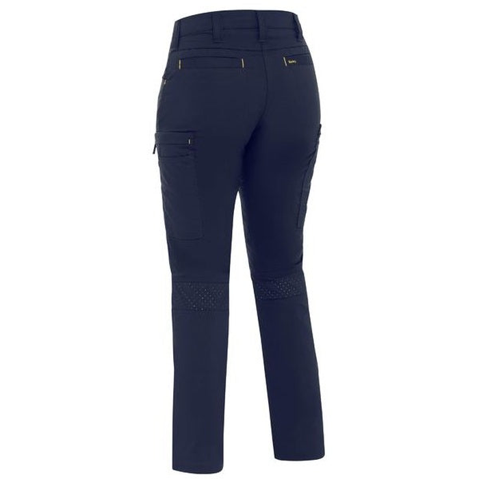 Navy blue, rear view, Bisley BPCL6152 Women's X Airflow™ Stretch Ripstop Lightweight Cargo Pants