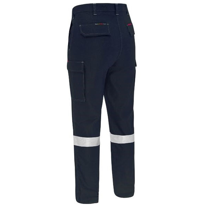 Bisley BPCL8580T Womens Apex 240 Taped FR Ripstop Cargo Pants, navy, rear view