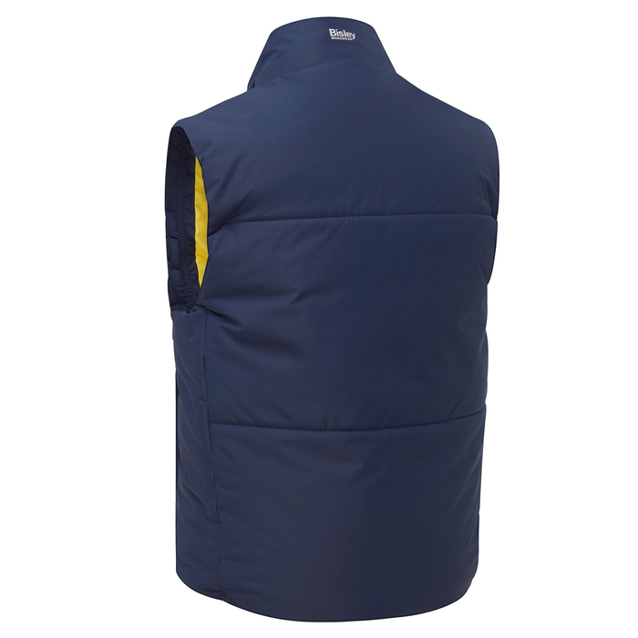 Bisley BV0333 Insulated Puffer Vest, navy, rear view