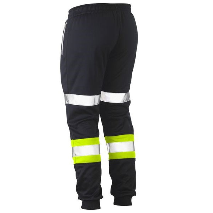 navy/yellow, rear view, Bisley BPK6202T Taped Biomotion Track Pants