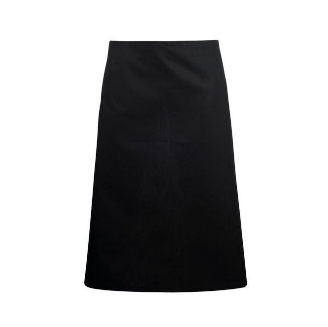 Chefscraft CA009 3/4 Length Apron 90cm x 75cm - Black - Alternative Front View